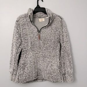 Cozy grey Sherpa pullover